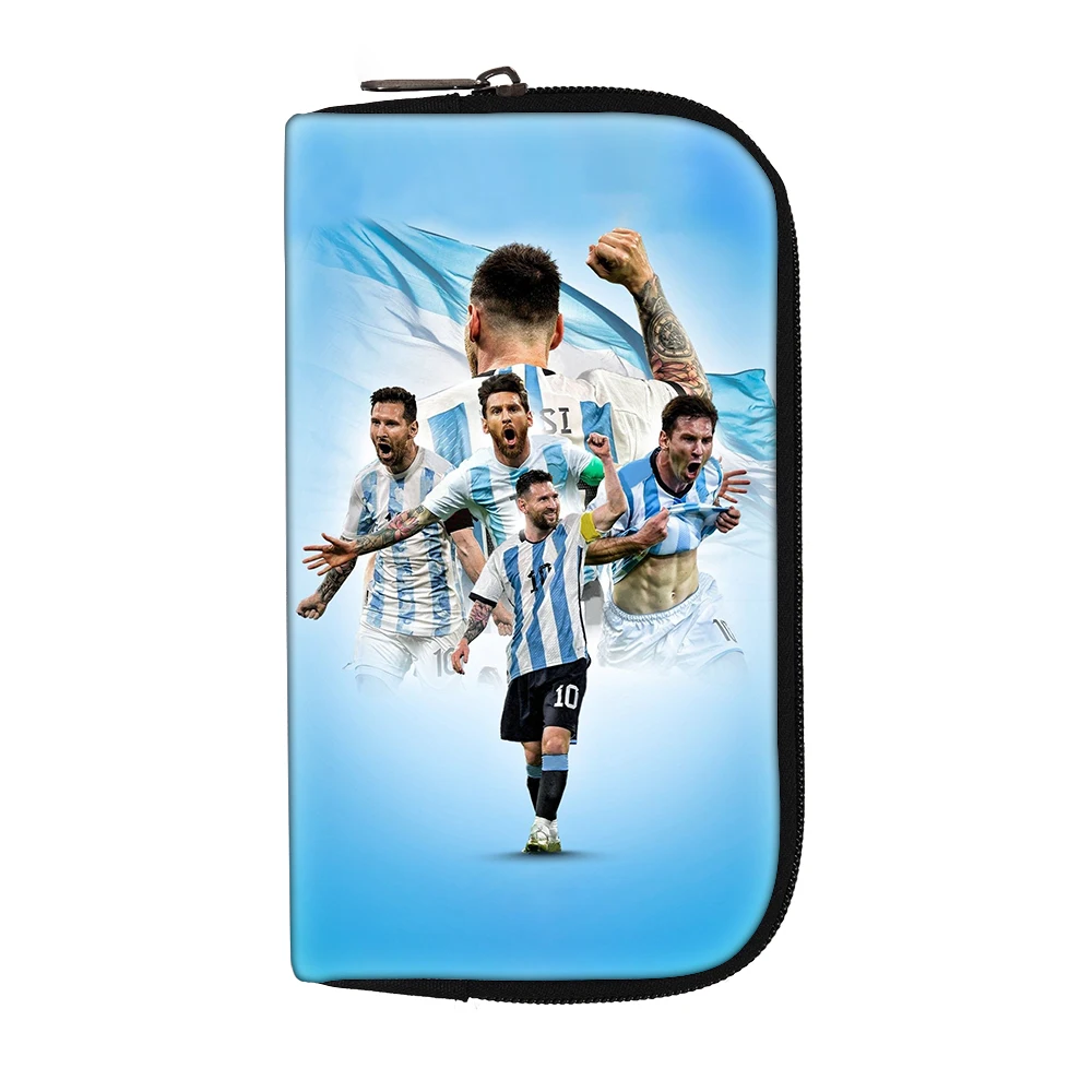 Women Men Clutch Bag headphone bag M-Messi Wallets Portable Money Coin Purse Credit Card Money Bags  Football Star storage bag