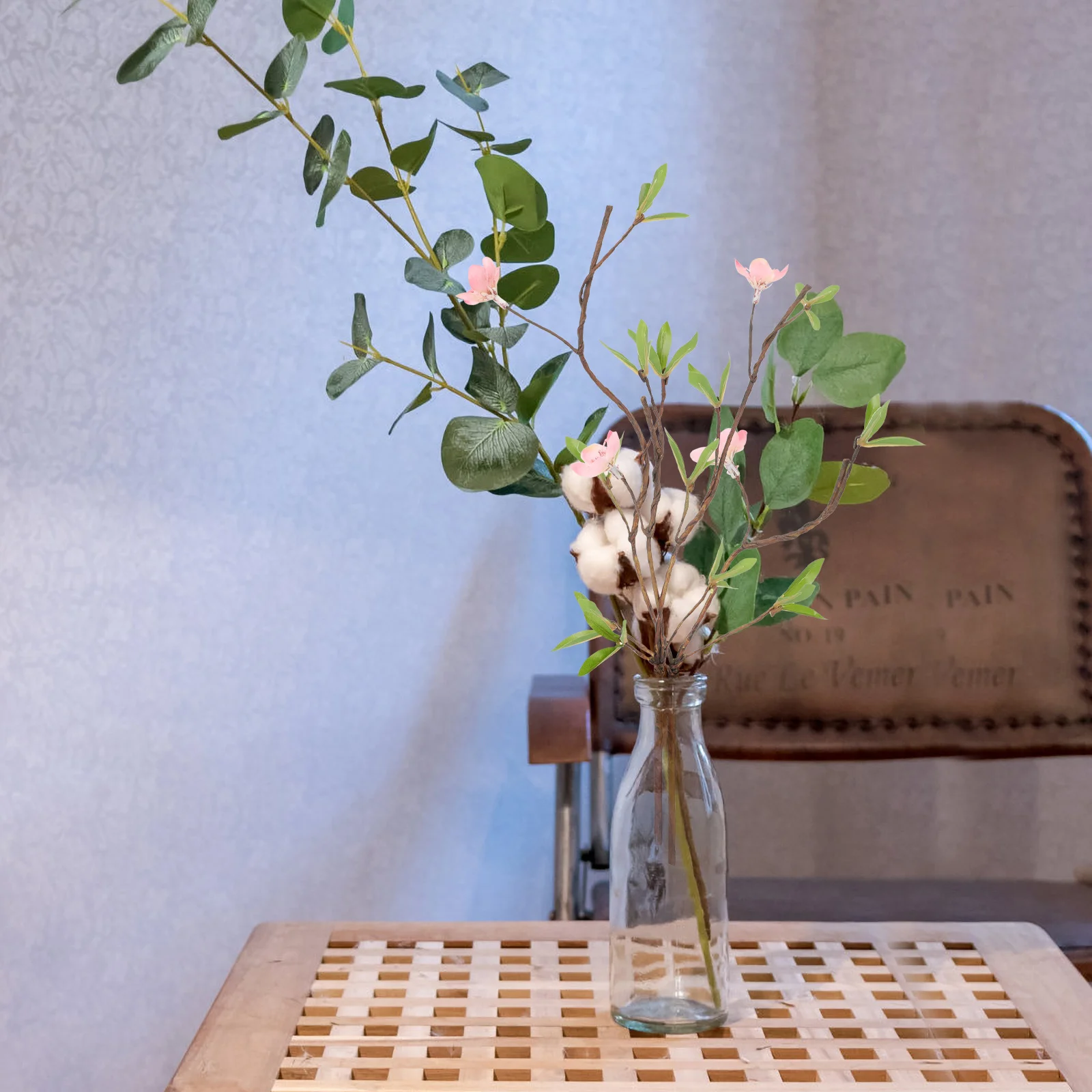 

2Pcs Fake Flower Bud Stems Lifelike Simulation Flowers for DIY Bouquet Decor Living Room Home Garden Plant Adorns