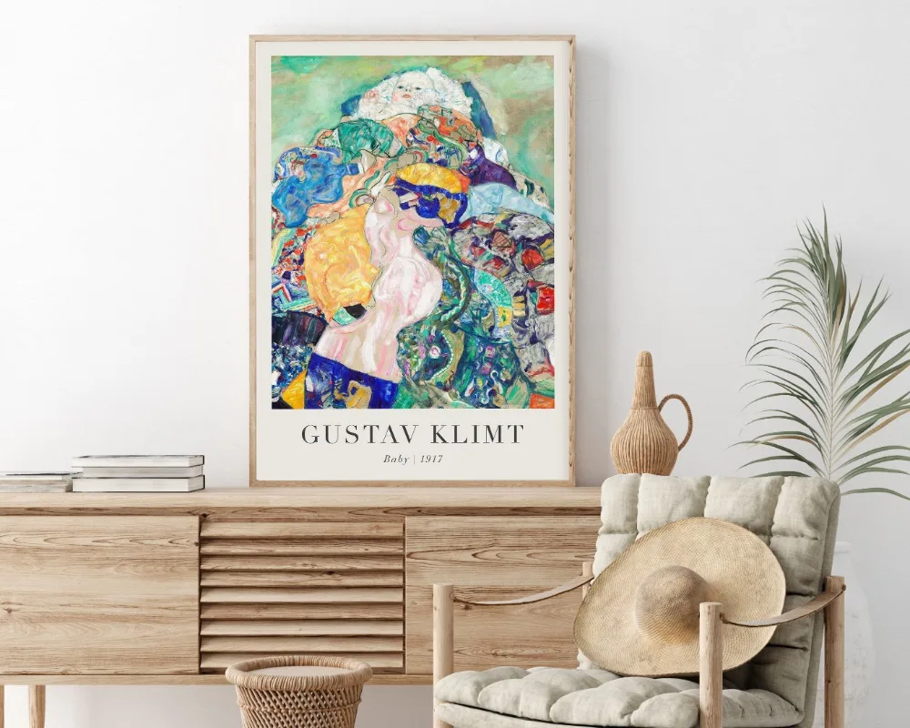 Gustav Klimt Abstract Exhibition Artwork Landscape Poster and Prints Canvas Printing Wall Art Picture for Living Room Home Decor