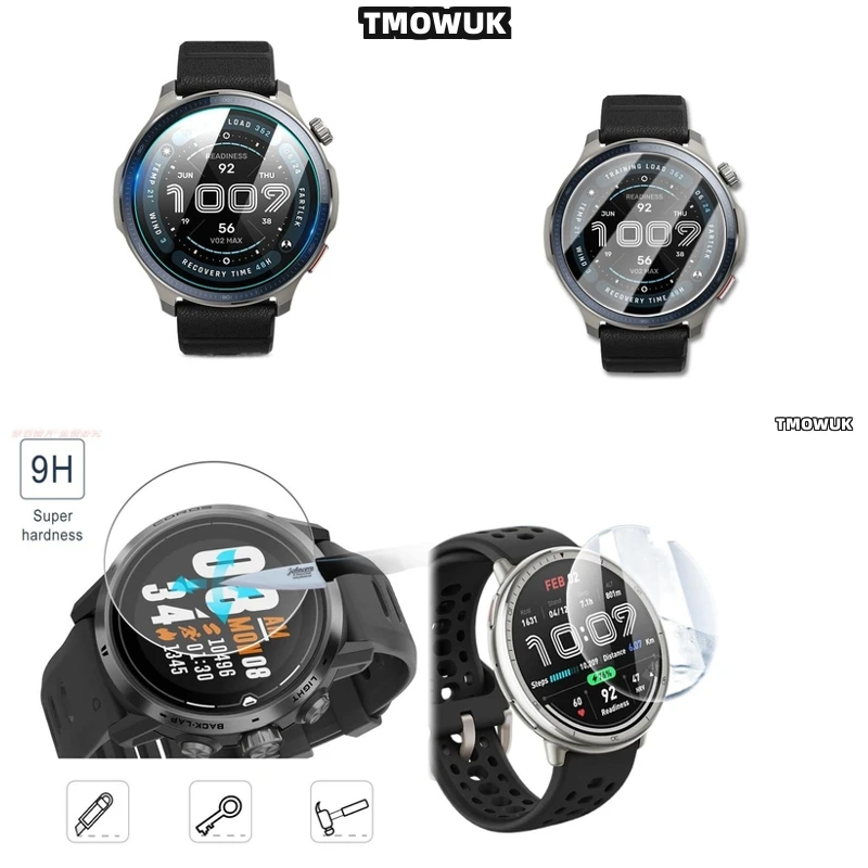 

Для Amazfit Balance 2 Balance2 Ультратонкая защитная пленка из закаленного стекла 9H, HD прозрачная, взрывозащищенная, защитная пленка военного класса