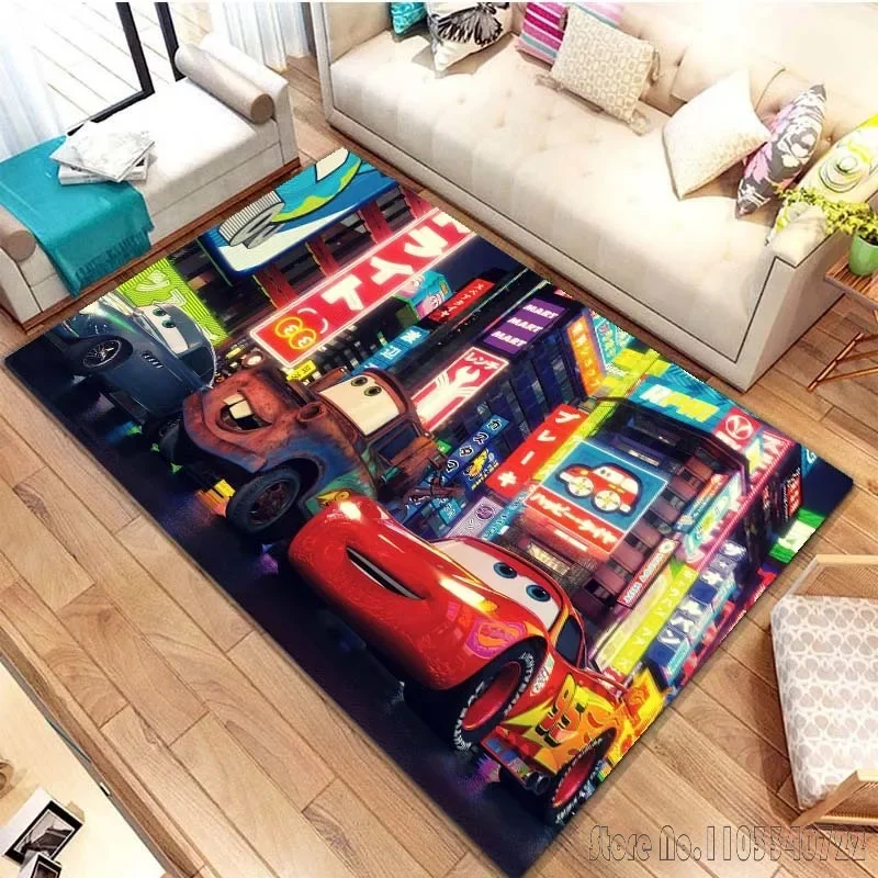 Cars Lightning McQueen 95 Cartoon Rug Carpets 80x120cm Decor for Bathroom Kids Floor Mat Living Room Children's Bedroom Sofa