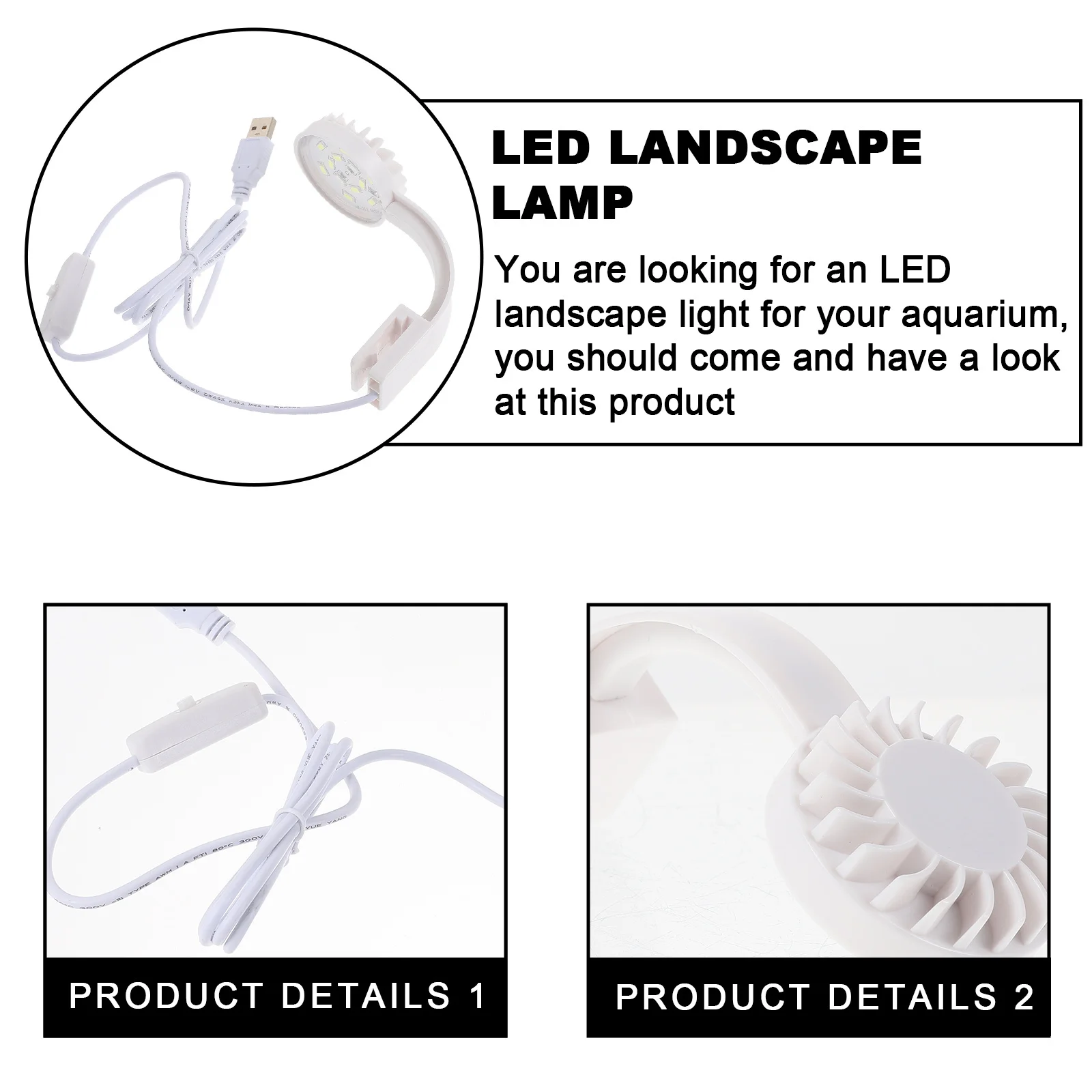 

Fish Tank LED Light USB Coral Lamp Creative Aquarium Landscaping Light Durable Material Excellent Workmanship Simple Fast