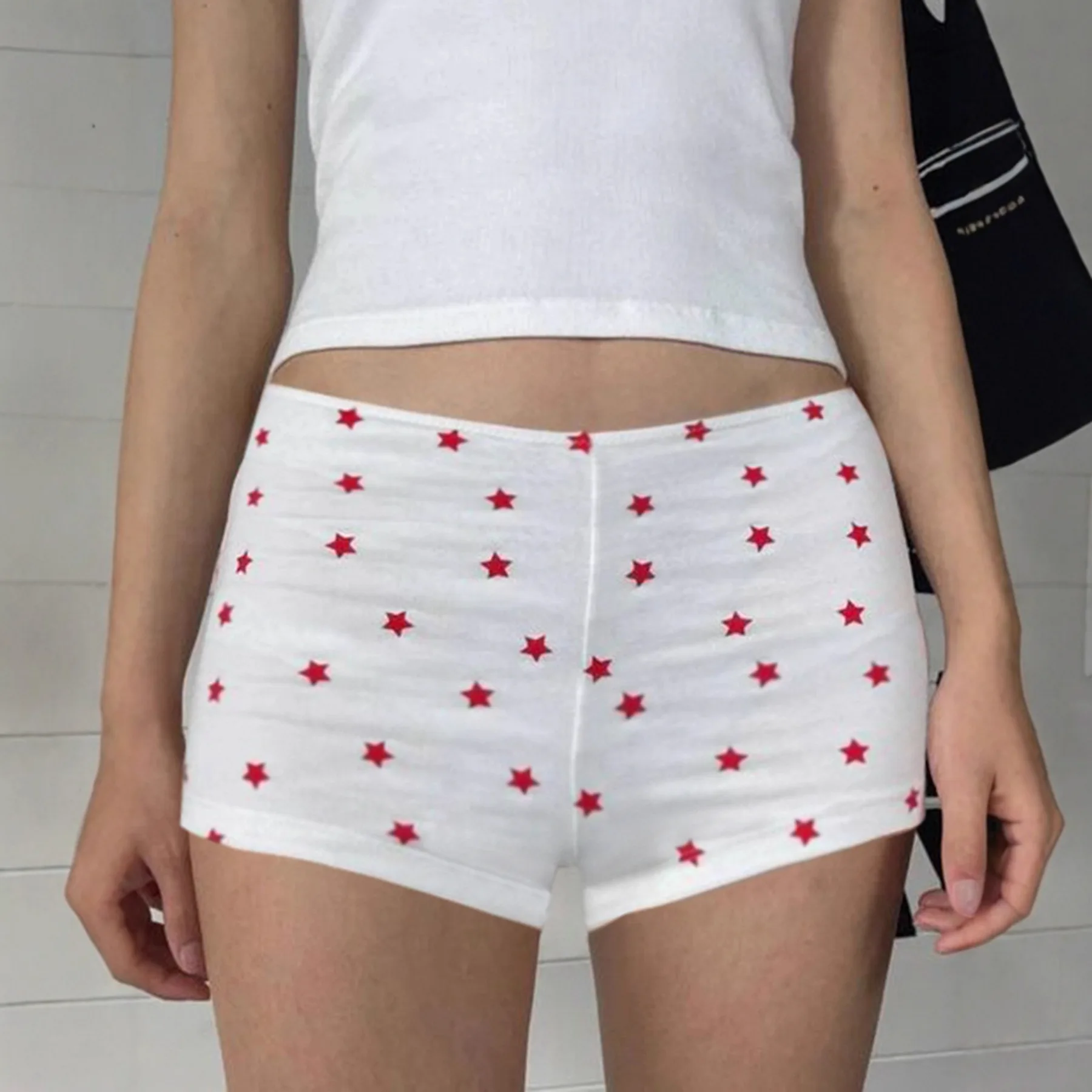 

Star Print Shorts Women Summer Low Waist Elastic Sexy Pure Desire Butt Lifting Casual Hot Pants