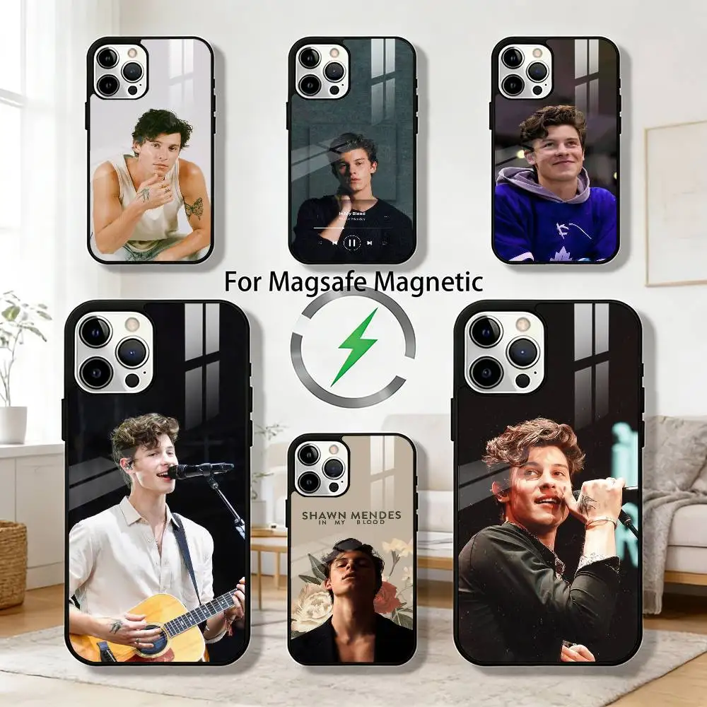 

S-Shawn Singer M-Mendes Phone Case For iPhone 17,16,15,14,13,12,Plus,Pro,Max For Magsafe Magnetic Wireless Charge