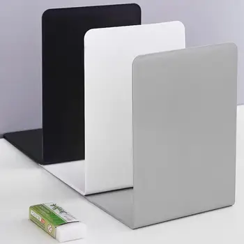 2 Stuks 17*12 Cm Metalen Boekensteunen Effen Kleur Metalen Constructie Anti-Slip Pad Ontwerp Desktop Boekensteun metalen Boekenplank School Kantoor