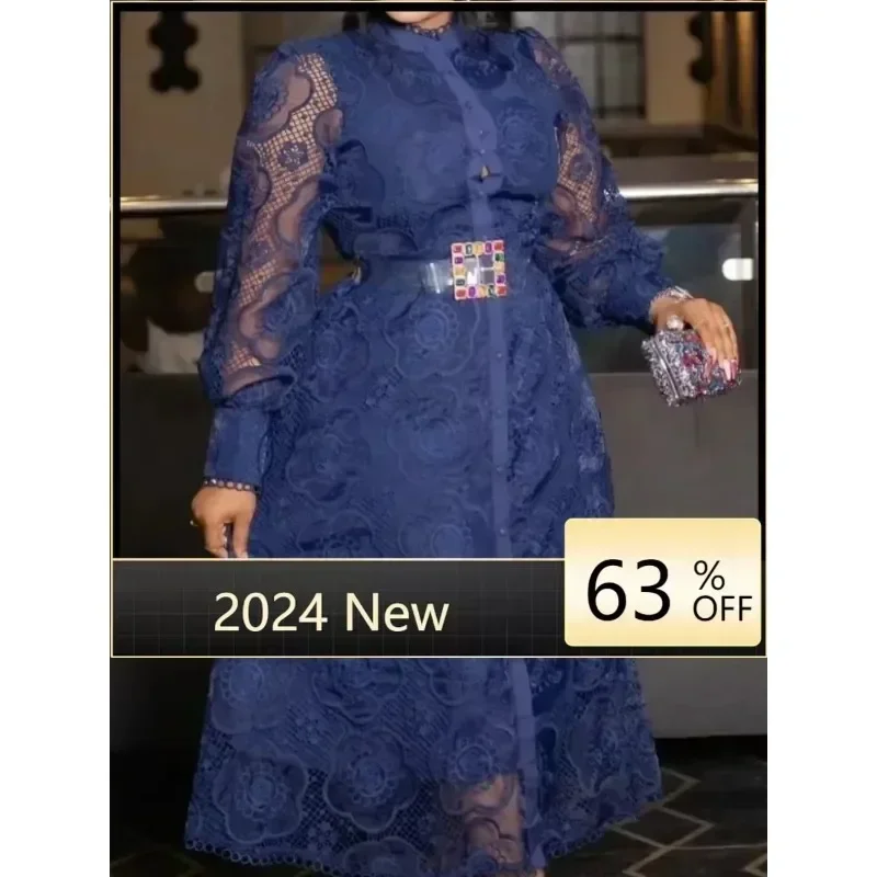 حجم كبير فساتين الحفلات الأفريقية للنساء 1 قطعة مجموعة بلوزات وتنانير الدعاوى أنيقة تركيا فساتين الزفاف أنقرة الدانتيل وتتسابق رداء