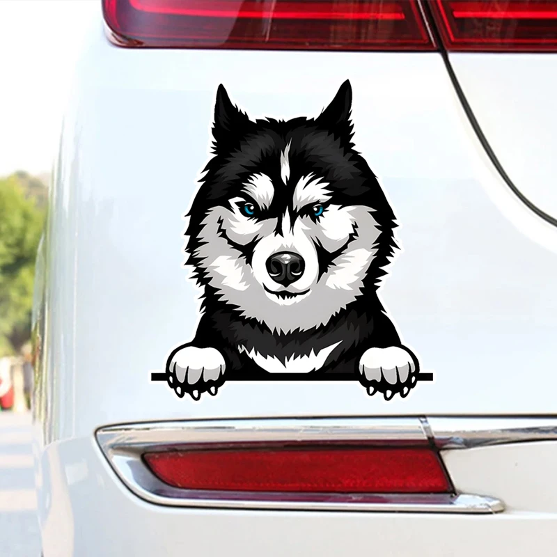 DK27#Cute Husky Car Stickers Waterproof Vinyl Decal For Truck Motorcycle Scooter  Auto Accessories