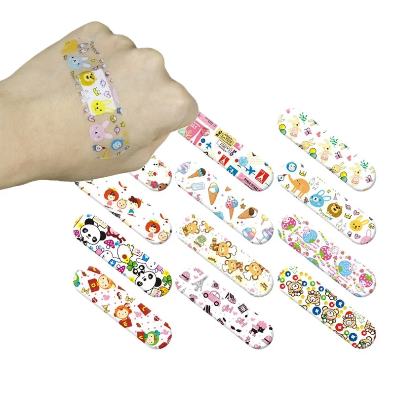 120pcs/set Cartoon Band Aid Dressing Strips Tape for First Aid Wound Plasters Patch Adhesive Bandages Kawaii Woundplast