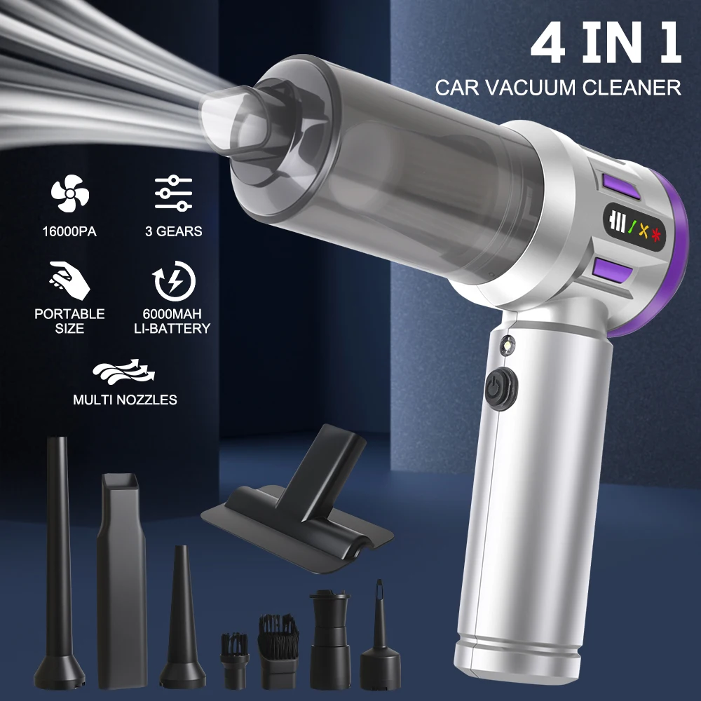 

2025 Turbo Jet Fan Handheld Vaccum Cleaners Car Hand Tools Wireless Strong Blowing/Suction Cleaner Quick Inflation Air Duster