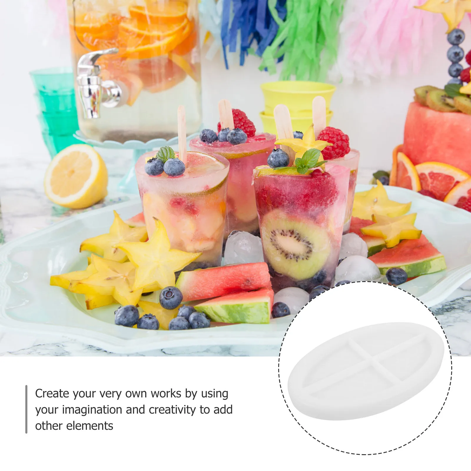 

Flexible Fish Scale Design Tray Mold Reusable for DIY Soap Candles Decorative Dishes Resin Casting Craft Making Supplies