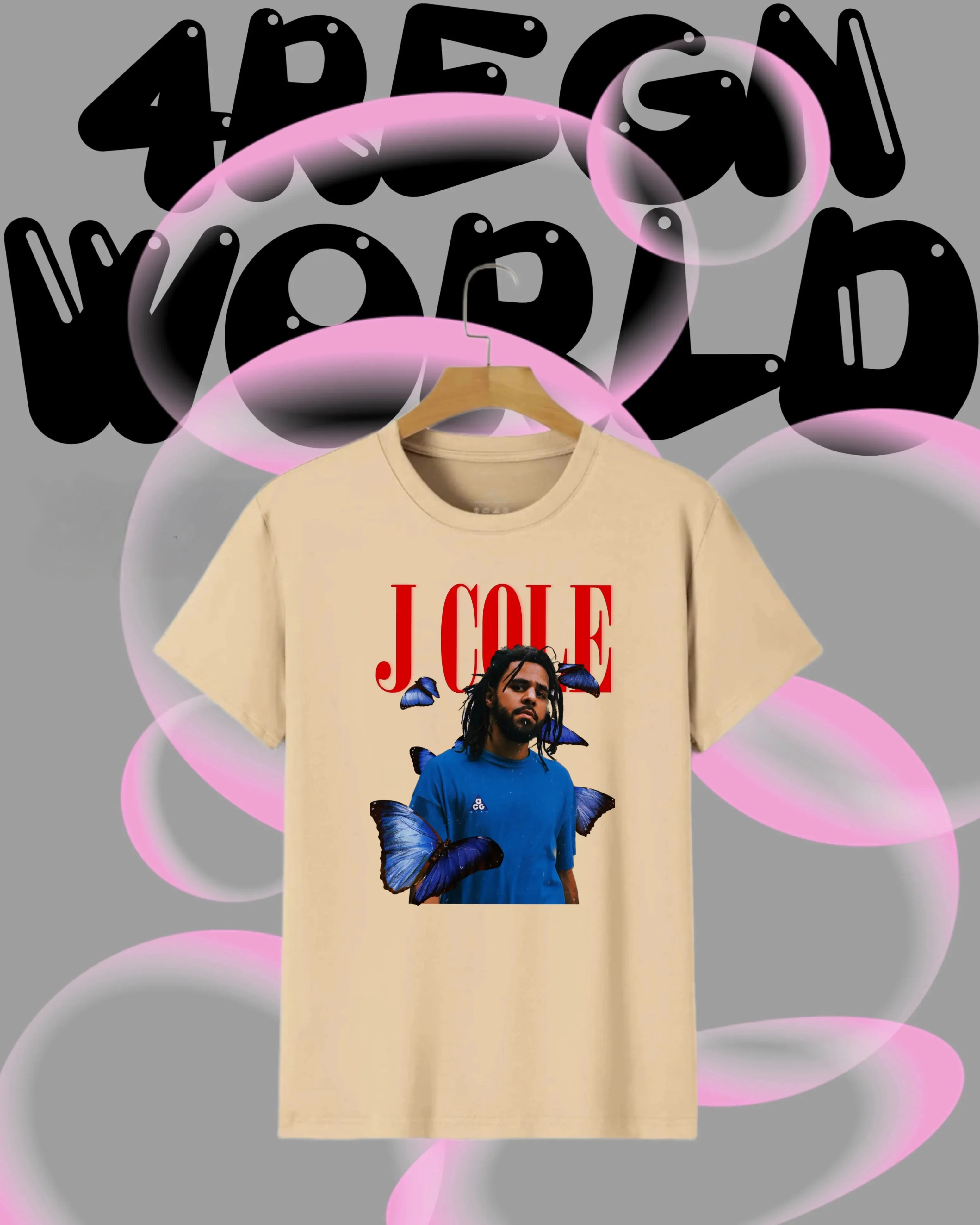 2025-26 جنوب أفريقيا الصيف J كول الجرافيك 100% القطن الخالص المطبوعة مغني الراب الهيب هوب الاتجاه تي شيرت للجنسين الرجال تنفس Y2k