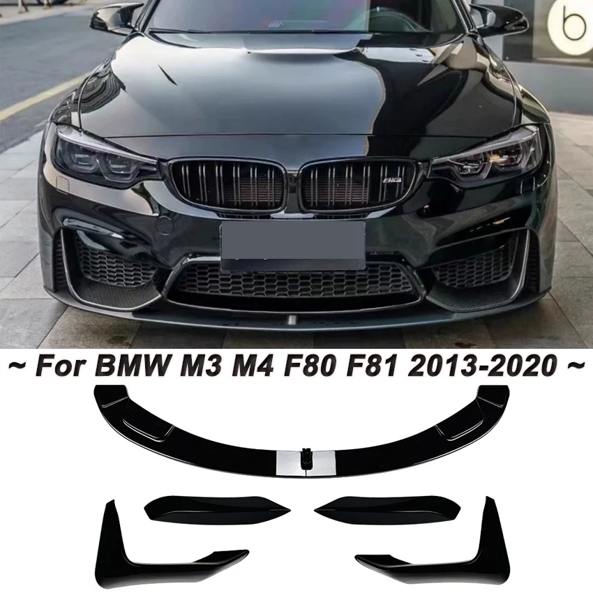 

For BMW 3 4 Series M3 M4 F80 F81 F82 F83 2013-2020 Car Front Bumper Splitter Lip Spoiler Diffuser Bodykits Guard Accessories