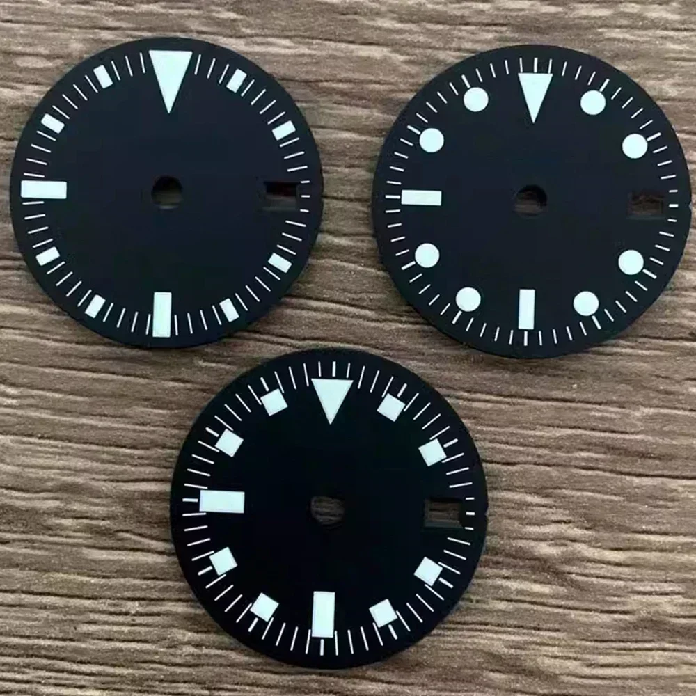 

Black White Orange 29mm Vintage Watch Dial Green Luminous GMT Dial for NH34 Movement Watch Modification Accessories NEW DIY