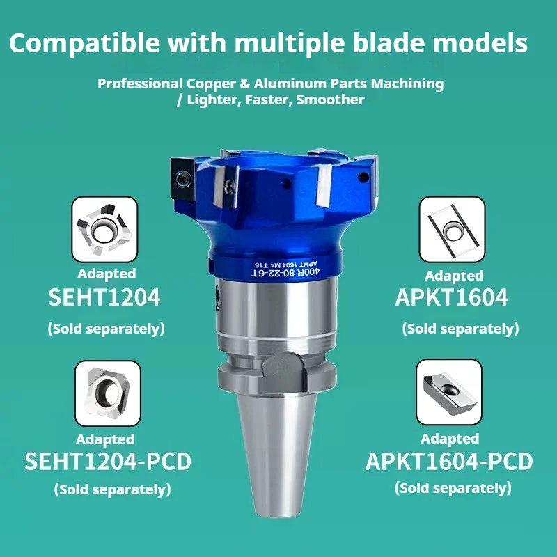 BAP400R KM12 50 63 SE12 Aluminum Alloy Milling Cutter Head Inserted Into SEHT APKT1604 Matching FMB Tool Holder Bracket Tool