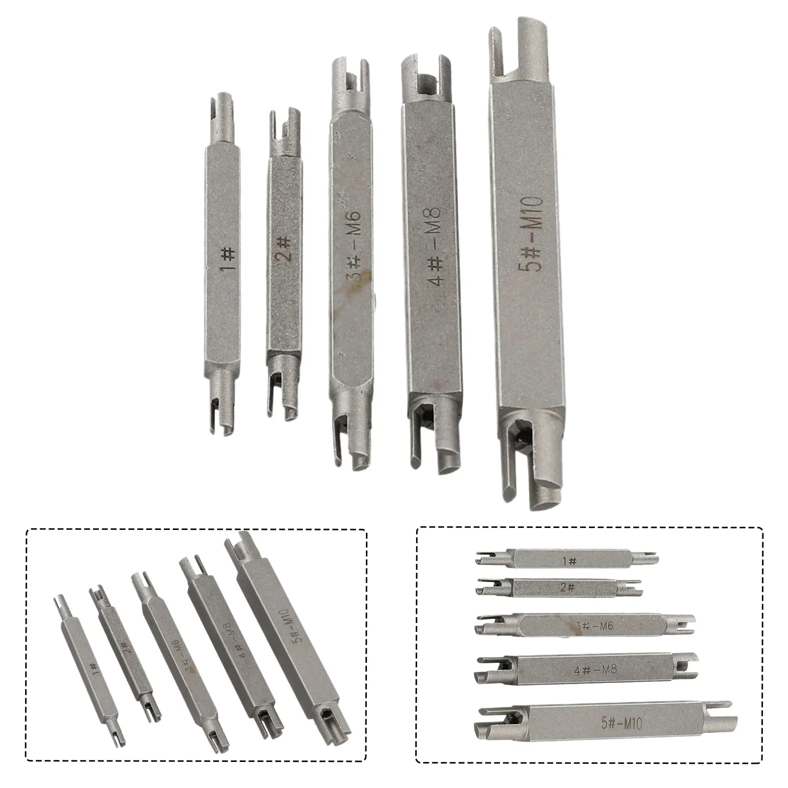 

Broken Screw Remover Hex Double Head Screw Tap Five Sizes Manual Measurement Multiple Needs Alloy Steel High-quality Materials