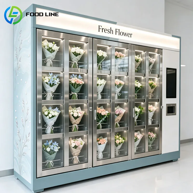 Flower Vending Machine Automatic Floral Kiosk Smart Dispenser Retail Store Customized