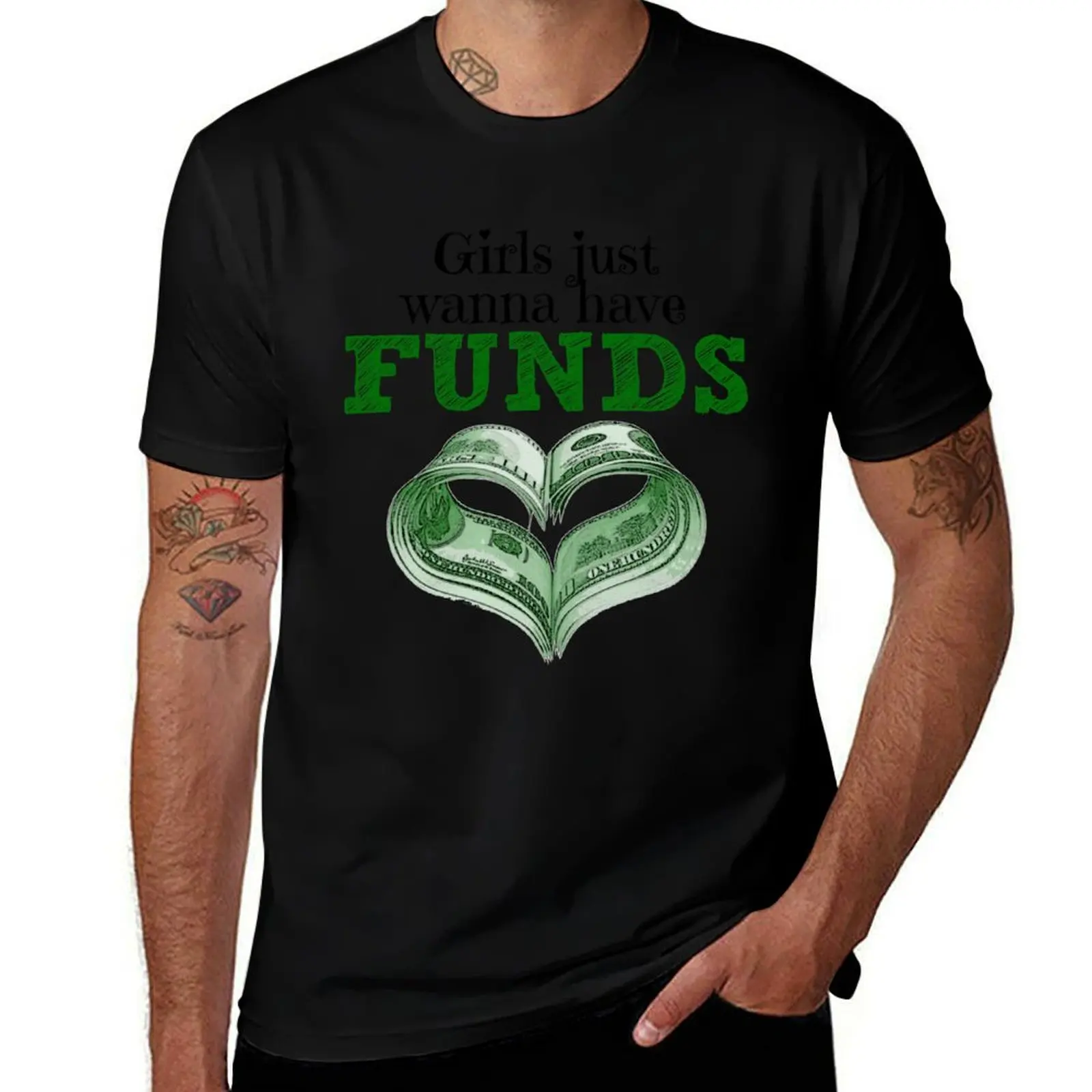 Girls Just Wanna Have Funds T-Shirt blue lock vintage anime shirt graphic shirts t shirts men