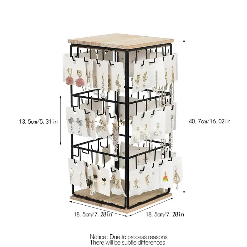 

Винтажный 3-х уровневый органайзер для ювелирных изделий из металла и дерева — регулируемая подставка для серег, ожерелий, браслетов