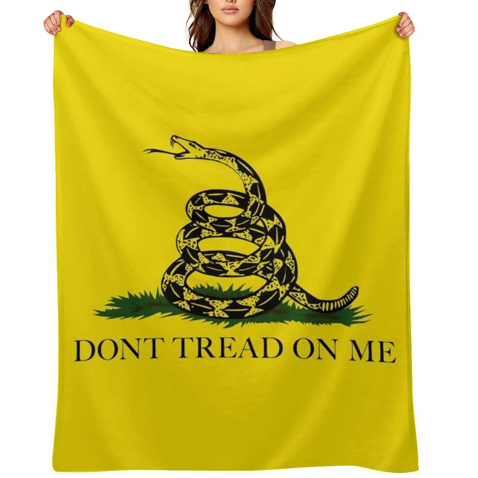 

Gadsden Don’t Tread On Me Flag Throw Blanket Luxury Thicken Thins Shaggy Sofa Blankets