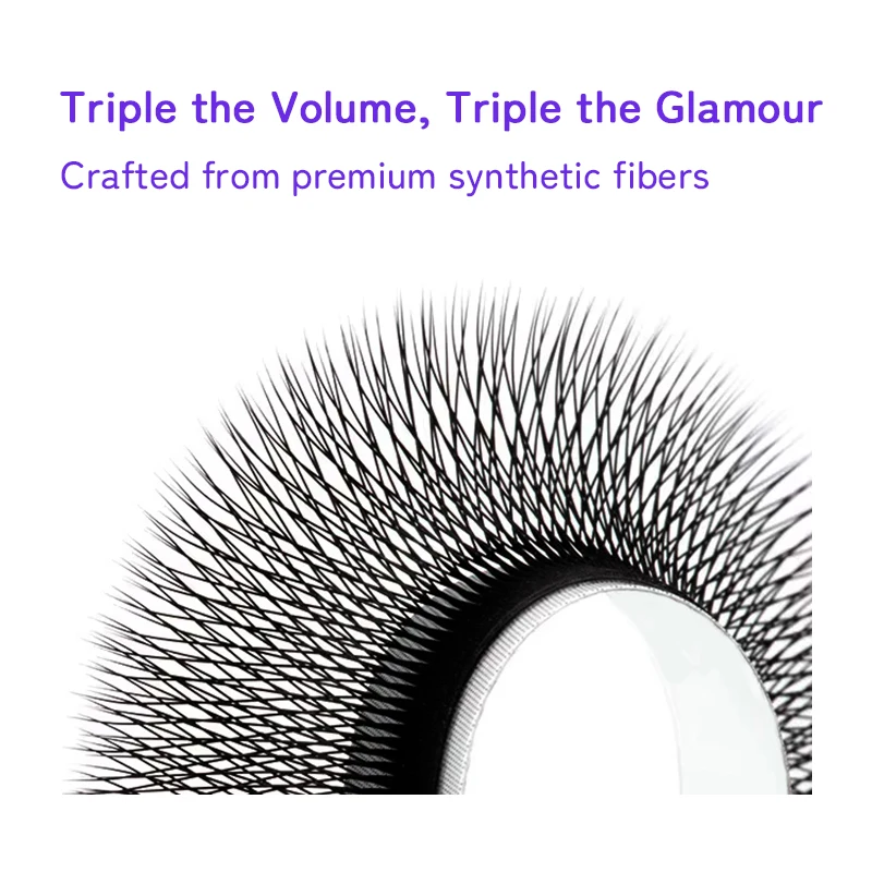 LUKATME 3D W Eyelashes Premade Fans W Shaped Lashes Three Tips Bloom 3D Lash Extensions