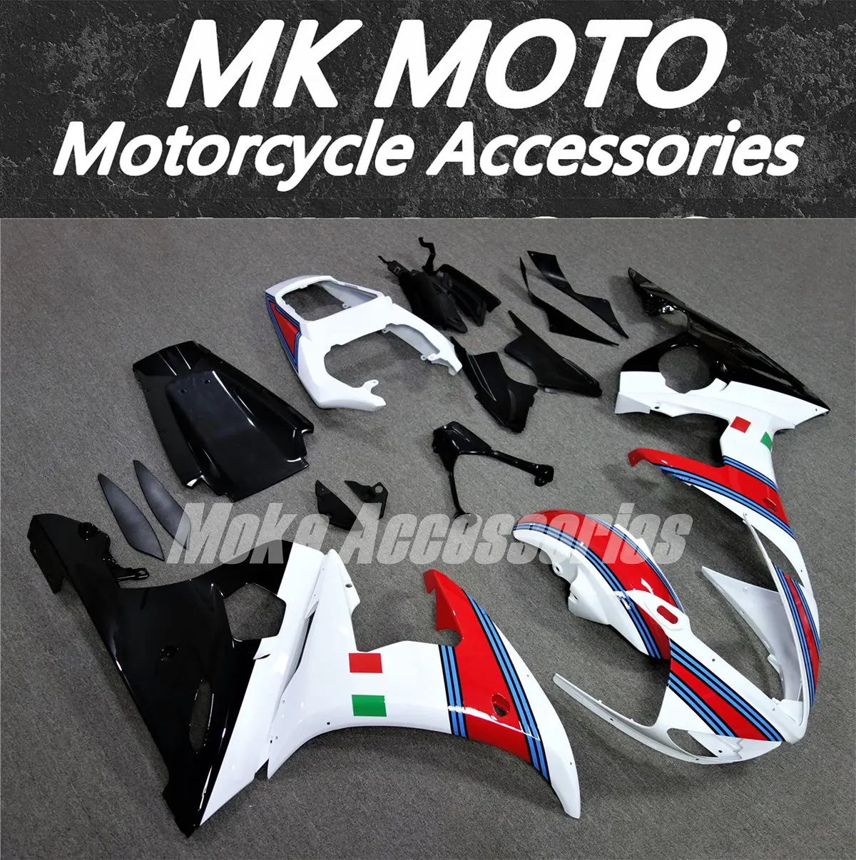 Motorcycle Fairings Kit For Yzf R6 2003 2004 2005 Bodywork Set Accessories Abs Injection Black White