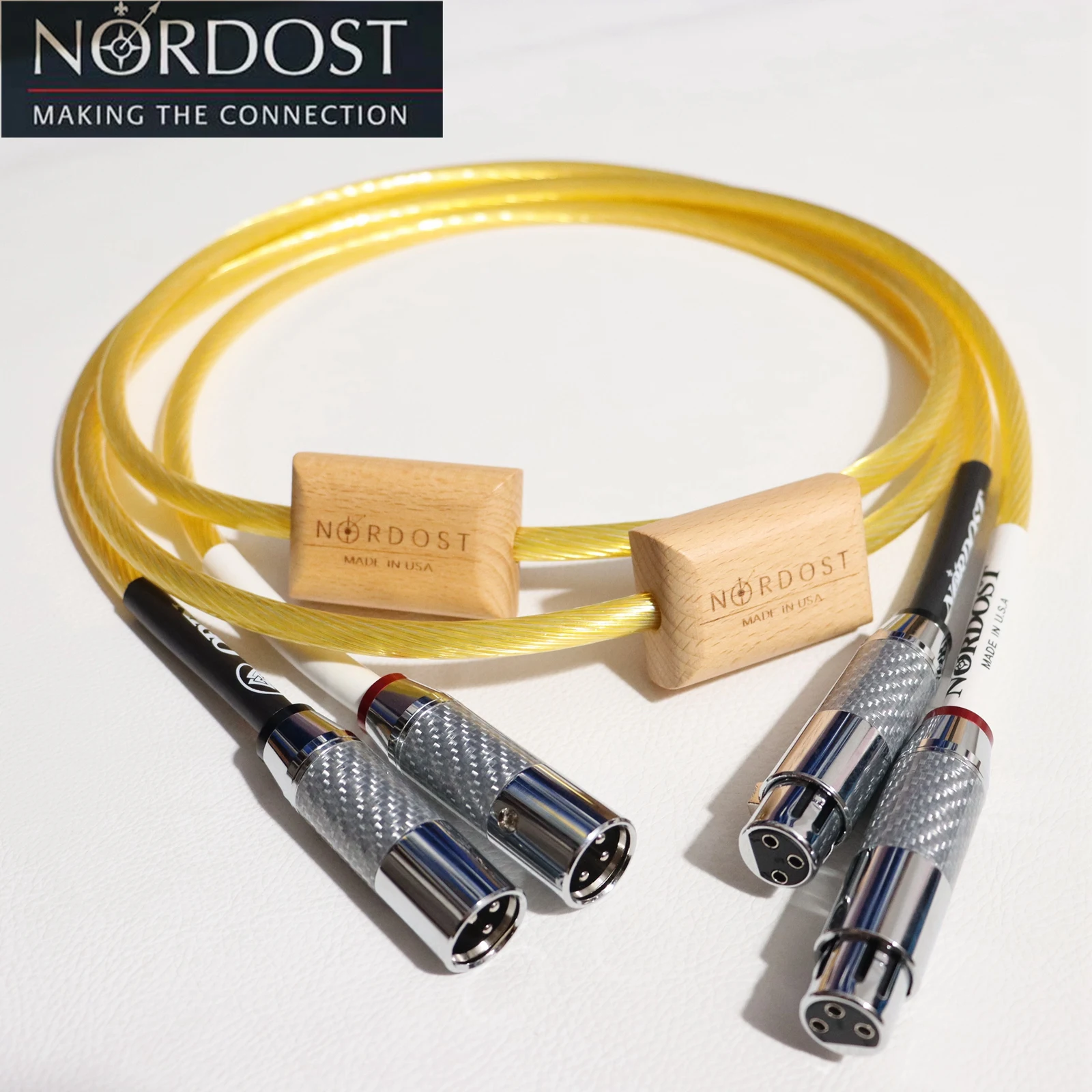 Gold Nordost Odin Balanced Cable 3pin XLR Male to XLR Female  Audio Interconnects Wire Audiophile CD Amplifier mixer Microphone