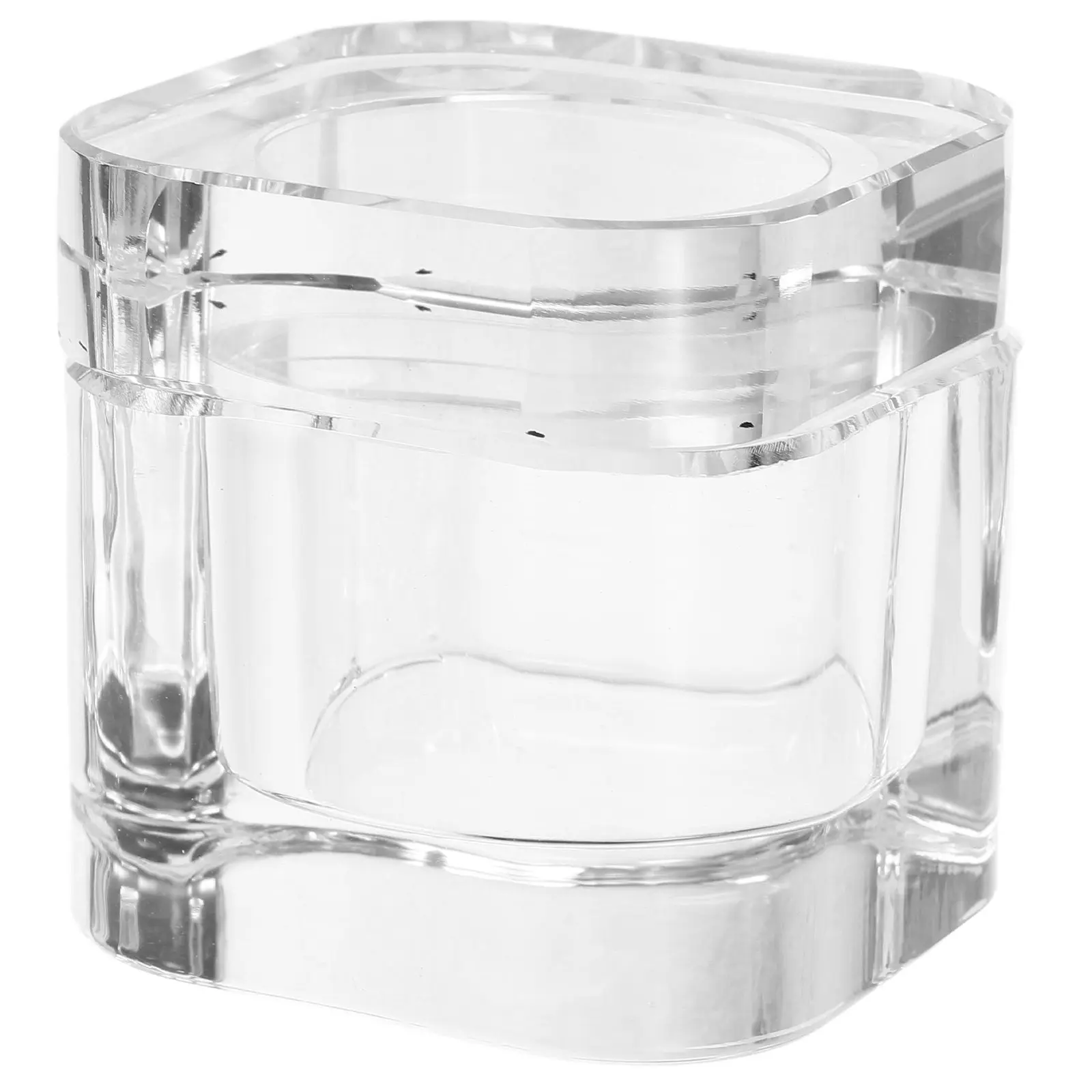 

Multi Function Glass Nail Dish for Nail Art Manicure Salon Use Mix Liquids Powder Wash Brushes Stylish Delicate Design Spill
