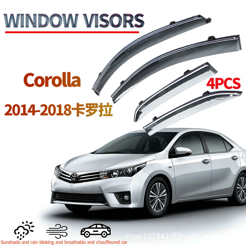 

For Toyota Corolla Window Deflector 2014-18 Toyota Corolla Window Visor Rainbow Window Visor Decorative Accessories