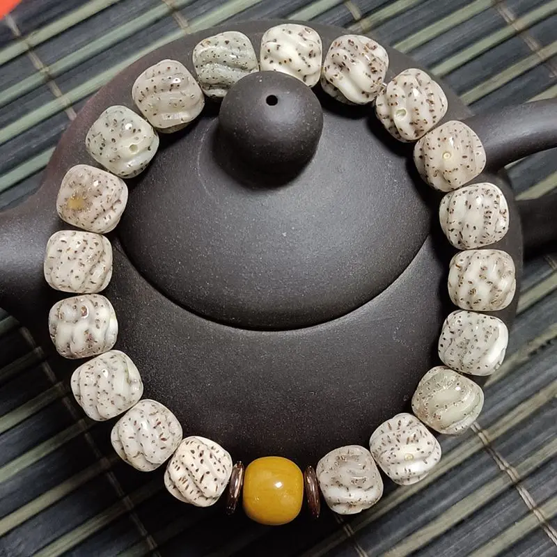 

Оригинальный экологический браслет Xingyue Bodhi с резьбой на удачу, браслет Bodhi на руку, настоящий натуральный камень, нефритовый материал, бусины Будды Хайнань