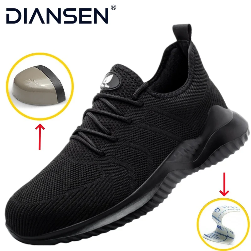 Labor Protection Shoes Wear-resistant Protective Hiking Sneaker Anti Smashing Anti Piercing Steel Toe Cap Anti Slip Safety Shoes