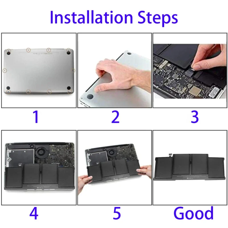 Imagem -05 - Bateria do Portátil de Substituição para Apple Macbook Air 13 A1466 2012 2013 2014 2023 2023 Md760ll a Md761ch a A1405 A1496