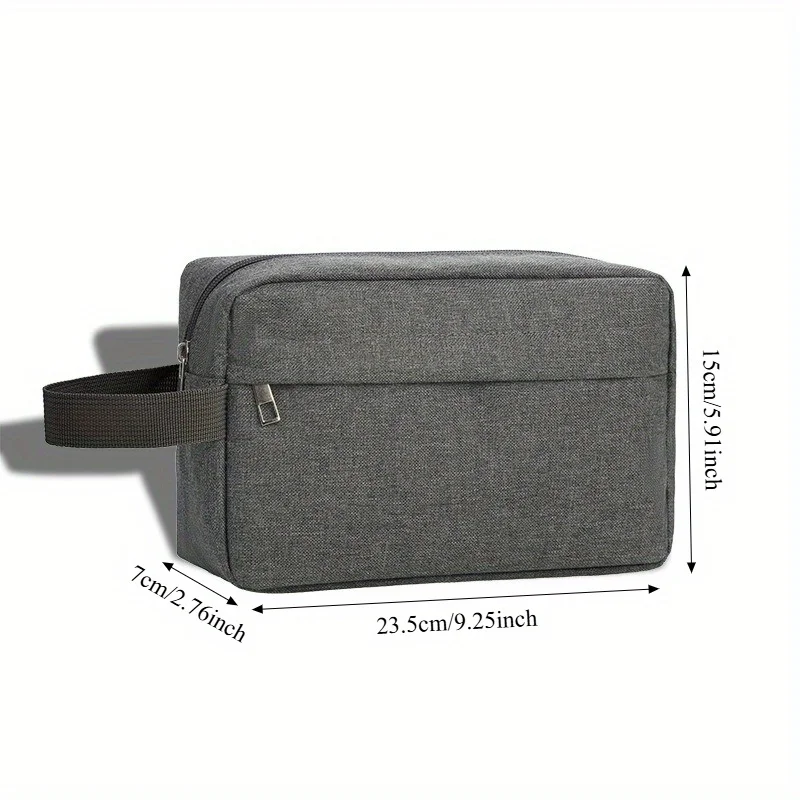 1pc Men's Toiletry Bag - Large-Capacity High-Quality Travel Storage Bag with Zipper Closure