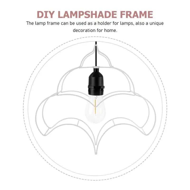 Lampshade Frame Shaped Light Stand Table Lights Frame Shade Racks Lampshade DIY Supplies Holder Frames Chandelier Bracket Holder