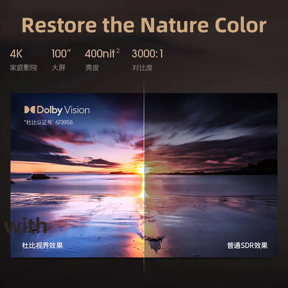 Yinzam-xgimi a3 proプロジェクター,4k,フルカラーライト,スマートホーム,フルオート,240hz,低遅延,3D