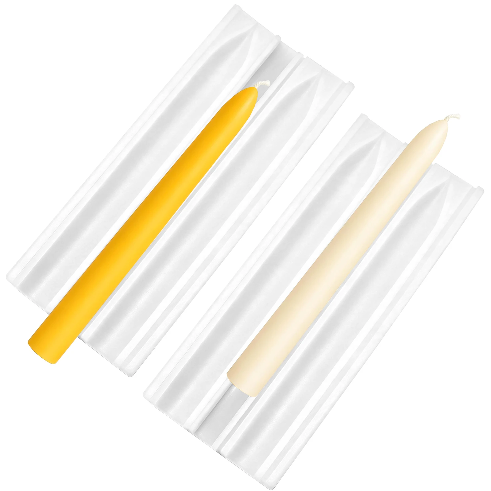 2 Pcs Long Cylinder Mold for Candle Making, Long Beeswax Taper Candle Mold, 8 Inch Pillar Candle Making Mold for Home Decor