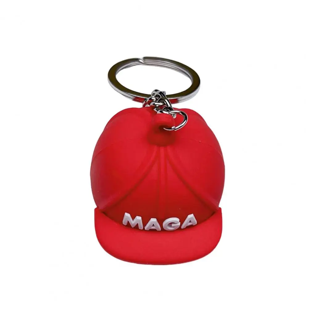 Exquisite Keychain Exquisite Craftsmanship President Cap Keychain Pendant Silicone Keyring Bag Accessories Wear-resistant