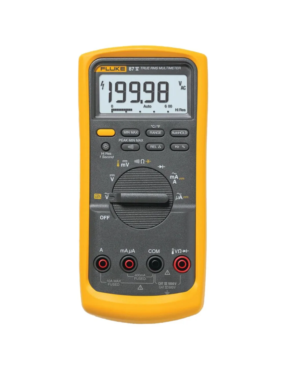 87V Industrial Digital Multimeter, for Advanced Troubleshooting, Measures 1000 V AC/DC, Peak Min/Max, Low Pass Filter