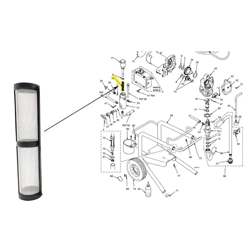 Ensemble de filtres de pulvérisation sans air, filtre à paille, pompe de pulvérisation, noyau intérieur, filtre pour odor, compatible avec les pulvérisateurs 246384, 287032, 390, 490, 3400