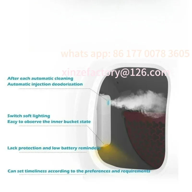 ملحقات صندوق نفايات القطط القابلة للتخصيص، مزيل رائحة الرش الذكي، مرحاض القطط، التحكم في الرائحة، تنظيف الهواء #5
