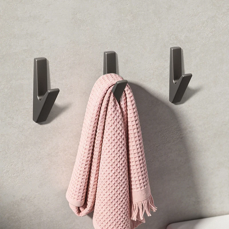 WV Nordic Minimalist Imitation Copper Single Hook Wall-Mounted Zinc Alloy V-Shaped Small Hook for Hallway Furniture