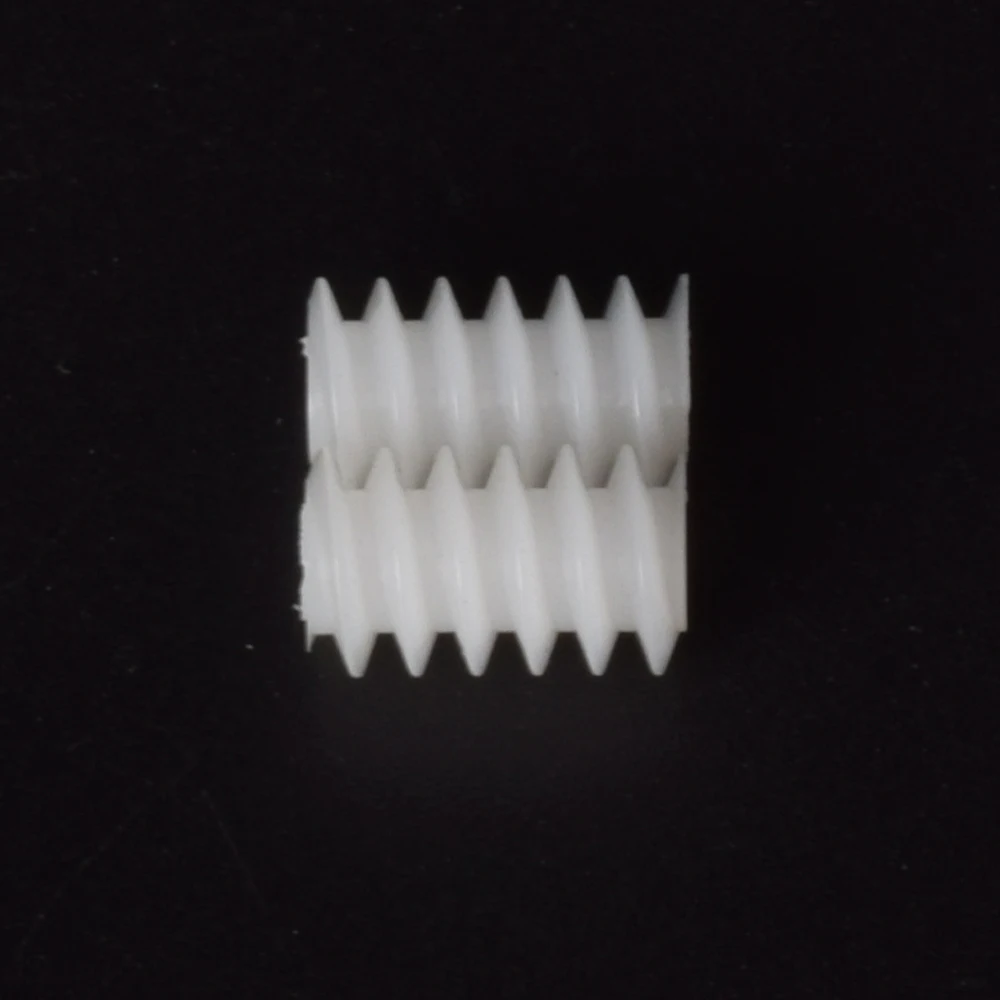 10pcs White Right Hand Plastic 6*10 (2A) Worm Turbine 0.5 Module Reduction Gears DIY Model Parts  EF02368