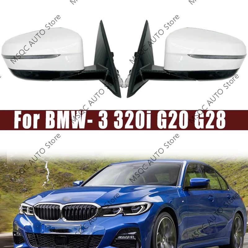 

Для BMW- 3 320i G20 G28 2016 2017 2018-2019 левое и правое автомобильное боковое зеркало заднего вида в сборе, боковое нагревание автомобиля