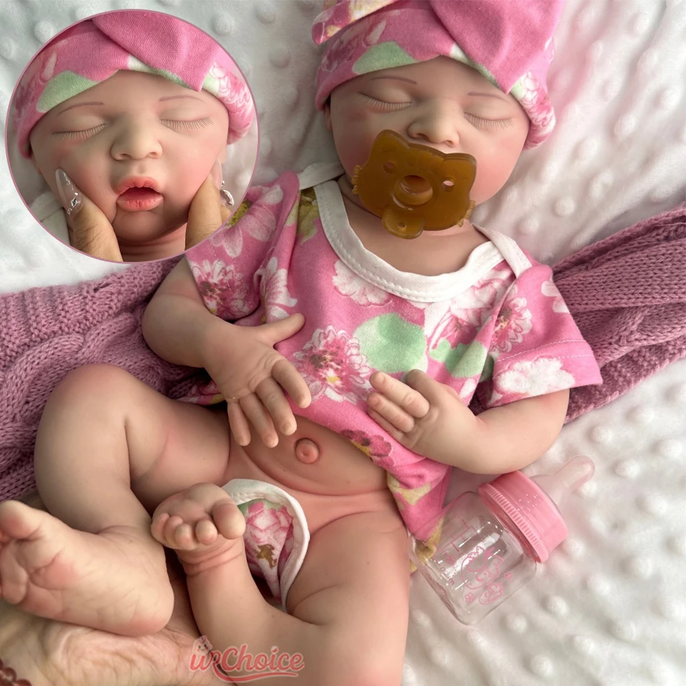 

Коллекционная 20-дюймовая силиконовая кукла Reborn Baby Girl Laura с ручной росписью и венками, реалистичная кукла для взрослых, коллекционные куклы