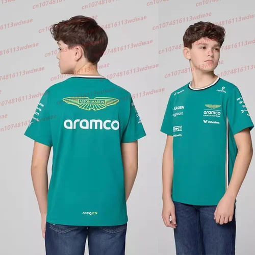 Imagen 2 del producto Camiseta Aston Martin Racing Camiseta con estampado 3D Jersey del equipo 2025 Racers españoles Fernando Alonso 14 Trajes de carrera del equipo Aston Martin