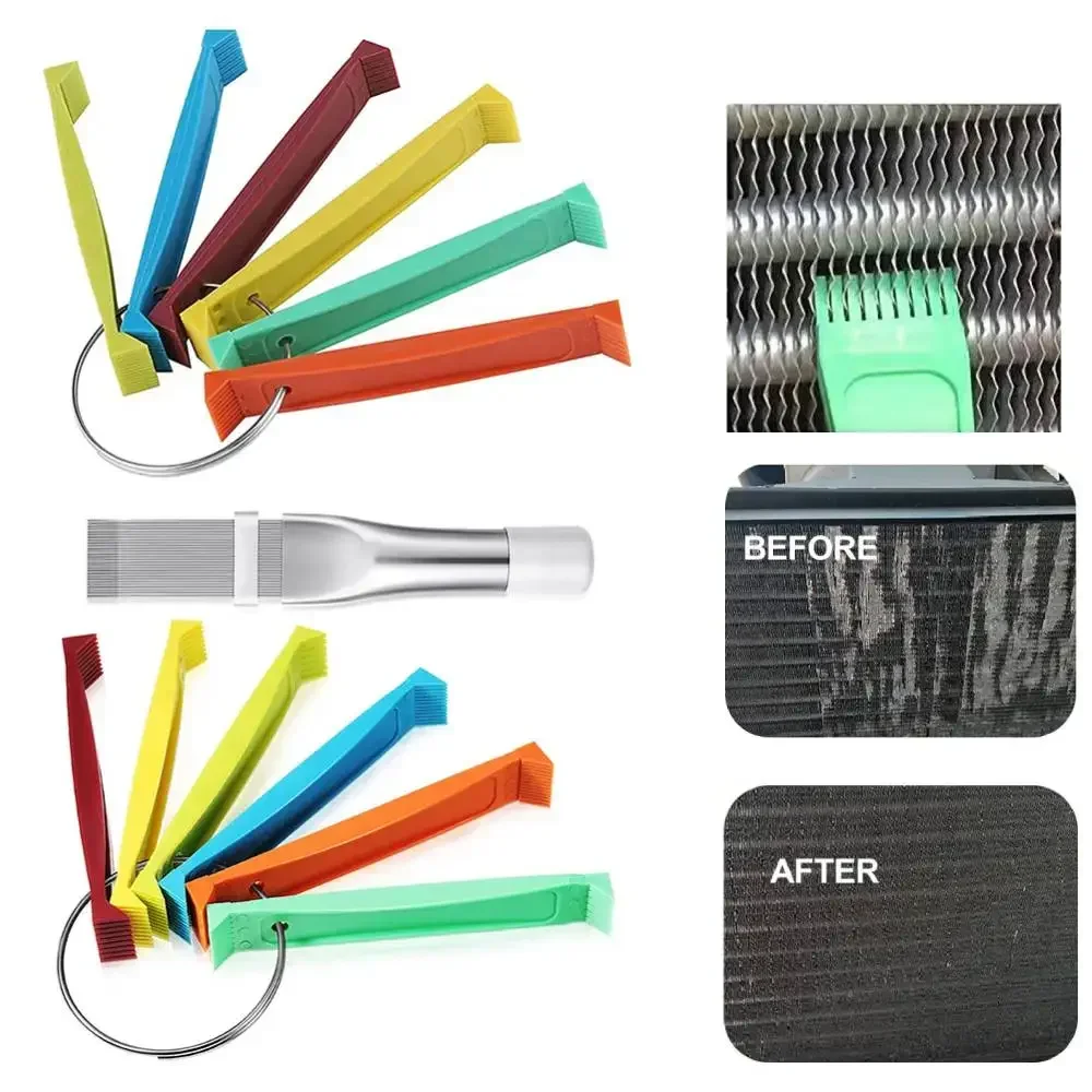 Plastic Air Conditioner Fin Cleaning Accessories Condenser Radiator Fin Brush for Auto Cooling System Fin Comb Kits Repair Tools