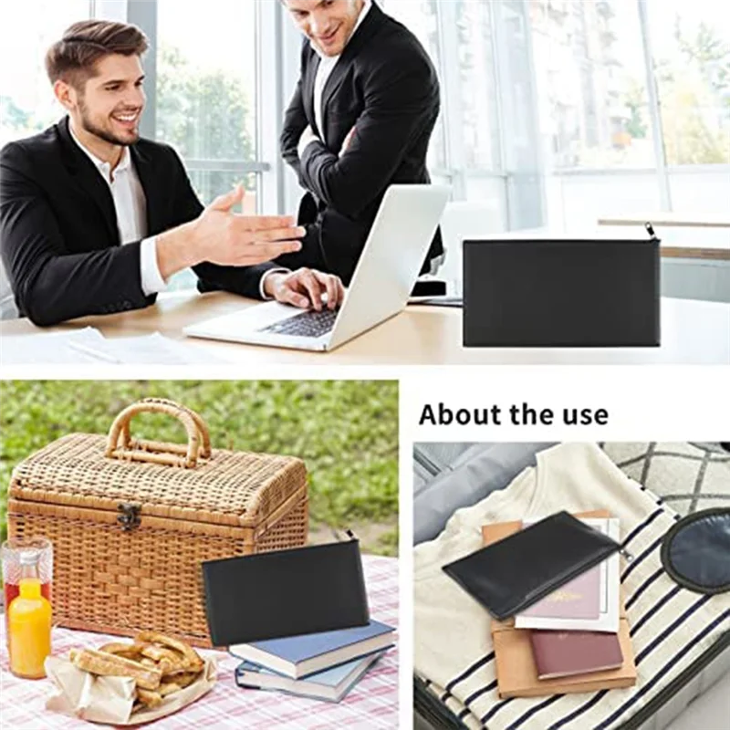 أكياس نقود ABQR مع سحاب للنقود، وحقيبة النقود، وحقيبة النقود، وحقيبة النقود، وحقيبة البنك، مقاس 11 × 6.1 بوصة، قطعتان