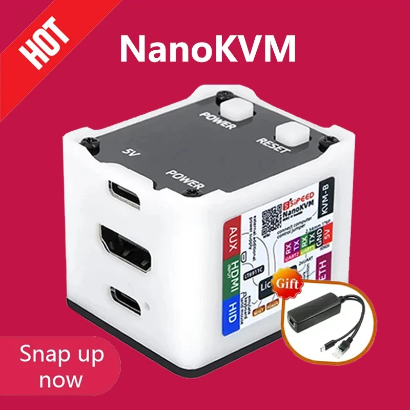 Sipeed NanoKVM PiKVM 미니 원격 제어 작동 및 유지 관리 서버 Raspberry Pi 흑백 색상