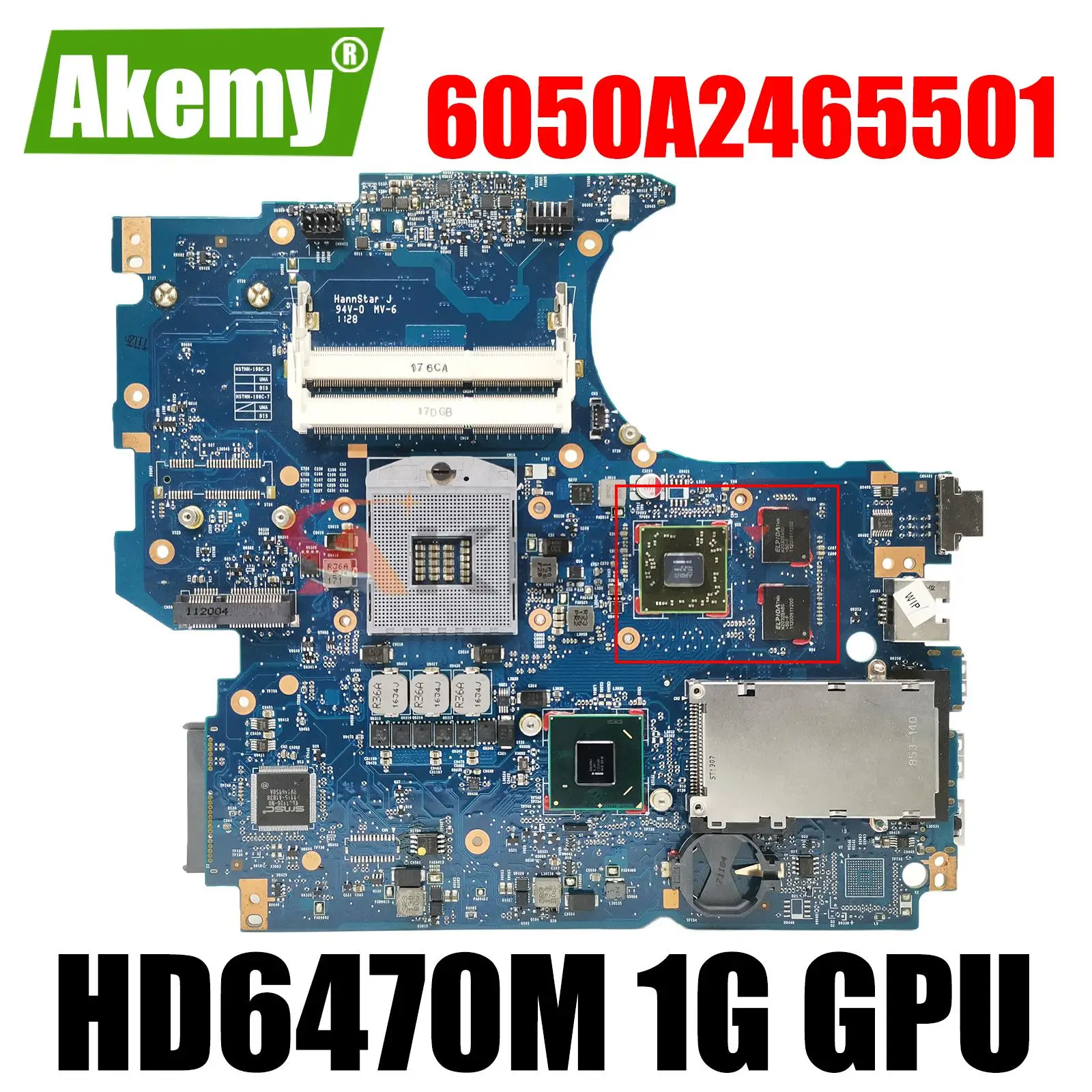 

670795-001 658343-001 670794-001 For HP ProBook 4530S 4730S Laptop Motherboard HM65 6050A2465501 With HD6470M 1G GPU