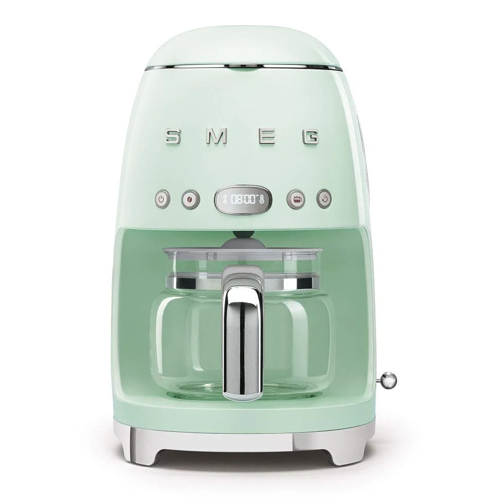 2024 New Smeg Retro Style Aesthetic Drip Filter Coffee Machine, Pastel Green