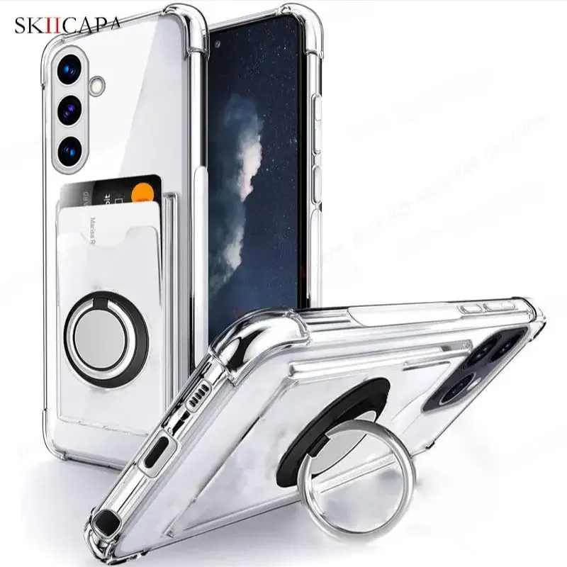Stoßfeste, klare Ringhalter-Hülle für Samsung A07 A17 A56 A36 A36 A16 A05 A15 A25 A35 A55 A54 A34 A14 A52 Kartensteckplatz Soft Cover – Detail 9